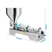 Machine de remplissage semi-automatique pneumatique à piston pour miel, pâte, crème, lotion, gel, dentifrice et pommade en pots et bouteilles