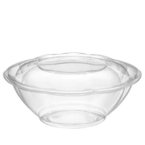 18 24 32 40 48 64 унции смешивающие чаши прозрачные одноразовые пластиковые салатные чаши с герметичными крышками