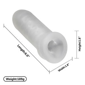 Wiederverwendbare TPE-Dildo-Hülle zur Verlängerung, Ejakulationsverzögerung und Penisvergrößerung, Männliches Sexspielzeug - Product Image 6