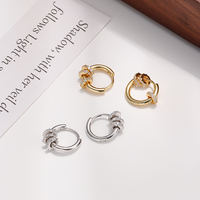 Boucles d'oreilles de créateur en argent sterling 925 cercle rond cerceaux zircone anneaux boucle d'oreille pour les femmes en gros bijoux de luxe fins