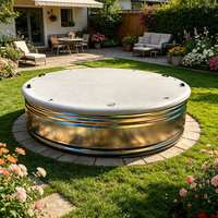 Couverture de piscine ronde de 8 pieds, sur mesure, avec logo et couleur personnalisés, pour réservoir de stockage, piscine hors sol, résistante aux UV