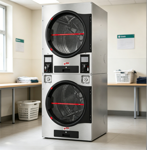 Secadora Comercial Eléctrica Totalmente Automática de Acero Inoxidable con Opción de Apilamiento para Lavanderías - Product Image 1