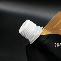 Pochette souple personnalisée noire mate avec bec verseur, emballage alimentaire étanche pour bouillon de bœuf et soupes liquides
