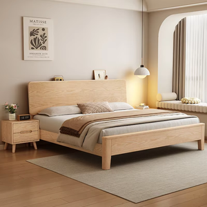 Guan Song Furniture <span class=keywords><strong>Lit</strong></span> en bois massif nordique en frêne blanc Moderne et élégant Durable Pratique pour les petits appartements <span class=keywords><strong>de</strong></span> location - Product Image 5