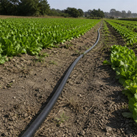 Tuyau plat en PE vierge à adhérence moyenne, anti-UV, flexible, pour l'irrigation agricole