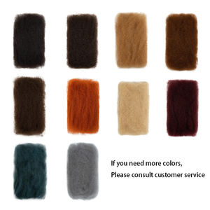 <span class=keywords><strong>Factory</strong></span> <span class=keywords><strong>Outlet</strong></span> 50g Pre-estirado Afro Kinky Curly Trenzado Cabello A granel Sintético Twists Trenzas Loc Reparación Dreadlock Extension - Product Image 6