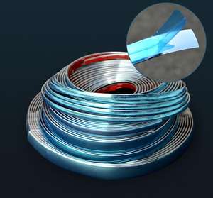 <span class=keywords><strong>Protector</strong></span> de <span class=keywords><strong>borde</strong></span> de <span class=keywords><strong>puerta</strong></span> de coche para decoración de parachoques de ventana, moldura de estilo de carrocería de coche, embellecedor cromado plateado, embellecedor de decoración de PVC Flexible - Product Image 2