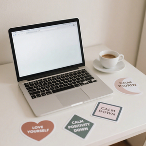 Tùy Chỉnh Vỏ Trứng Logo Nhãn Dễ Thương Điện Thoại Di Động Trang Trí Dán Trái Tim Hình Dạng Ngôi Sao Dính Giấy Điện Thoại Di Động Bao Bì Nhãn - Product Image 3