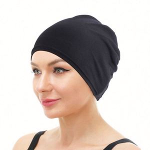 Turbantes Suaves y Elásticos para la Cabeza, Hijab de Color Sólido, Gorro Elástico Tipo Domo para Viajes y Playa - Product Image 3