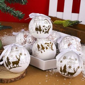 Lot de 7 ornements suspendus personnalisables faits à la main pour pendentifs, boules de neige en mousse, accessoires de Noël pour sapin - Product Image 3
