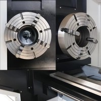Tour à fileter CNC horizontal QK1319 à banc plat intégré, haute précision, double mandrin à quatre griffes, variateur de fréquence, robuste