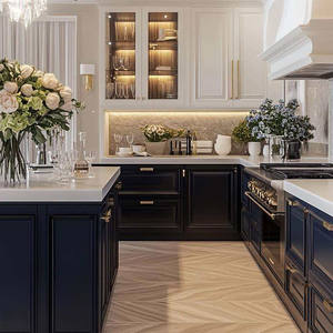 Gabinetes de Cocina Clásicos en Dos Tonos, Azul Marino y Blanco, Diseños Gratuitos, Muebles de Cocina Estilo Shaker de Madera Maciza - Product Image 4