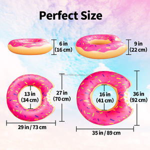 <span class=keywords><strong>Flotador</strong></span> de Agua Inflable en Forma de <span class=keywords><strong>Donut</strong></span>, <span class=keywords><strong>Grande</strong></span>, Grueso, de PVC, Color Rosa Marrón, para Adultos, Portátil, Ecológico, Plegable, para Juegos Acuáticos - Product Image 2