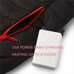 Hızlı isı açık USB kurşun deri Hoodie kış su geçirmez ısıtmalı ceket kürk dekorasyon artı boyutu ve OEM/ODM hizmeti