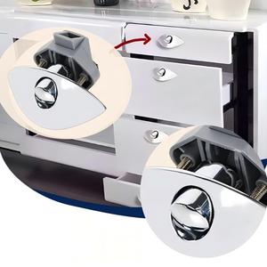 YH1799 In Lega di Zinco di Mezza <span class=keywords><strong>Luna</strong></span> Maniglia di Spinta di Blocco Fermo Manopola Caravan RV Armadio Serratura Del Cassetto - Product Image 5