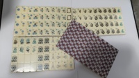 Set Mahjong Amerika Modern 2 Lapis Ubin Transparan dengan Alas Mahjong Bermotif Kotak Grosir Langsung dari Pabrik Hadiah Kustom