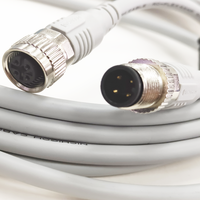 Conector Circular M12 con Código A, Conductor de Cobre, Aislamiento de PVC, Impermeable IP67, Sensor, Arnés de Cables Eléctricos Industriales