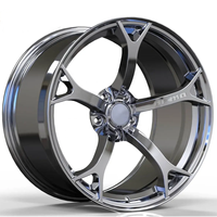 عجلات ستاريرا المصنعة بأسلوب نيسمو V1 JDM، كروم فضي، مقعرة بخمسة ثقوب، مقاس 18 19 20 21 22 بوصة، 5x114.3 لسيارات 350Z و370Z وGTR وإنفينيتي
