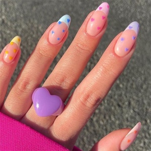 Instant Salon Mani Soak Off Gel American Capsule Half False <span class=keywords><strong>Nail</strong></span> Art artificiale Long <span class=keywords><strong>Tips</strong></span> Coffin