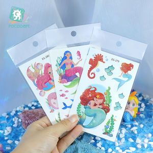 Glitter scintillante per bambini tatuaggi temporanei da <span class=keywords><strong>sirena</strong></span> per feste di compleanno bomboniere per ragazze forniture per feste per bambini - Product Image 2