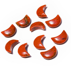 Colgante de Luna Creciente Miniatura de Cristal Natural, Piedra en Bruto Pulida, Venta al por Mayor - Product Image 6