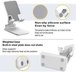 Angle Height Adjustable Cell Phone Stand for <b>Desk</b> Fully <b>Foldable</b> Cell Phone Storage Holder - Product Image 3