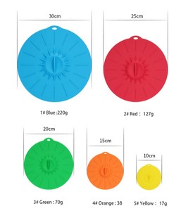 Couvre-plat en silicone pour micro-ondes, couvre-plat de cuisine coloré, réutilisable, pour <span class=keywords><strong>pot</strong></span>, bol, tasse, couvercle en silicone à ventouse scellé - Product Image 5
