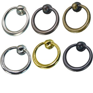Furniture Handle Ring Zinc Alloy Cabinet Hardware Traditional Style Durable Living Room Use - Product Image 1