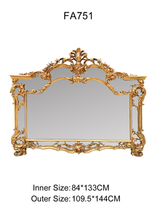 Miroir encadrée de style Art Déco, fait main, de luxe, de forme irrégulière, antique, baroque, pour la décoration de la maison - Product Image 4