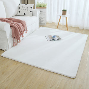 부드럽고 푹신한 단색 염색 퍼 러그 카펫 고급 바닥 거실용 인조 토끼털 카펫 - Product Image 4