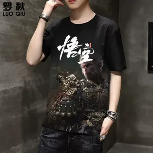 เสื้อยืด<span class=keywords><strong>แขน</strong></span>สั้นลายการ์ตูนสำหรับ3D เสื้อยืด<span class=keywords><strong>แขน</strong></span>สั้นมีมุกสีดำ2024 - Product Image 3