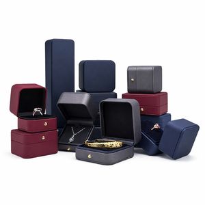 Boîte à bijoux de luxe en cuir PU rigide, avec insert en velours personnalisé, gravure personnalisée, logo personnalisé, OEM accepté - Product Image 4