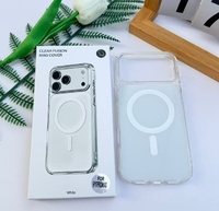 Coque de téléphone portable magnétique transparente pour iPhone 17 Air 16 15 14 13 12 11 Pro Max Plus, antichoc avec dos mat soyeux