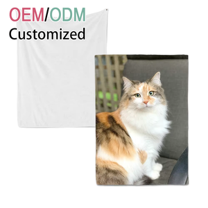 Tùy Chỉnh In Ảnh Cao Cấp Trắng Thăng Hoa Kỹ Thuật Số Chuyển Trống Chồn Siêu Mềm Dày <span class=keywords><strong>Sherpa</strong></span> Lông Cừu Fluffy Ném Chăn - Product Image 1