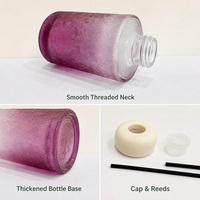 Diffuseur de parfum d'ambiance personnalisé en verre craquelé de 150 ml avec bâtonnets en fibre pour une aromathérapie longue durée aux huiles essentielles