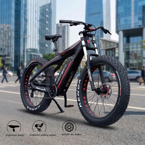 Hot Selling Carbon Fibre Sport Bike 48v 750w Integrated Battery Mechanical Disc Fat Tire Es750 High-powered Motor 750w Delivers - Product Image 1