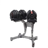 Ensemble d'haltères réglables avec support 24 kg 52,5 lb en acier, poids libres pour la maison, équipement de fitness