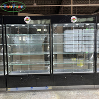 Fabrik OEM ODM Schaukasten-Display für Apotheke hochwertiges vertikales Glas Glas-Display-Etui mit Led-Licht