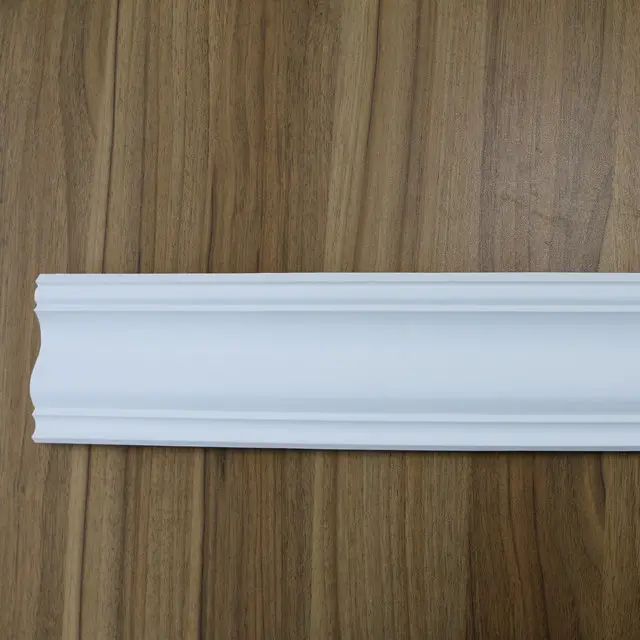 PU Decoration Material White Simple Design Cornice For Ceiling