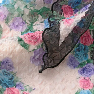 Chal de Mujer con Diseño de Ondas Pintado a Mano, Plisado, con Punta de Espada, Corto, Ligero, Transpirable y Cálido, para Uso Diario en Todas las Estaciones - Product Image 5