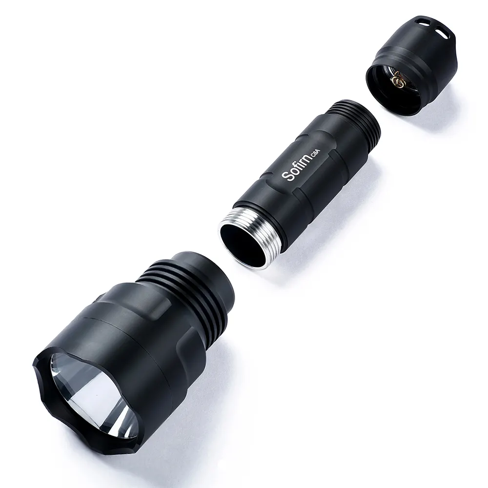 Lampe de poche Rechargeable USB à lumière Led, grande lumière, ajustable, longue portée, pour la recherche, autodéfense, lm