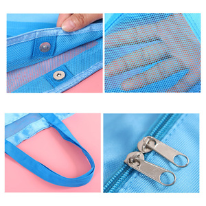 Sac de plage en maille personnalisé, fourre-tout avec 6 canettes isolées, sacs à vin plus frais, capacité de <span class=keywords><strong>21l</strong></span>, épicerie surdimensionnée, imperméable pour pique-nique - Product Image 5