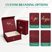 Caja de Regalo Magnética Plegable con Logotipo Personalizado, Caja de Embalaje de Papel Rígido de Lujo con Cinta para Regalos