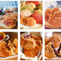 110V 220V électrique poisson forme gaufrier Double face électrique chauffage gaufre cuisson Machine japonais Taiyaki faisant la Machine