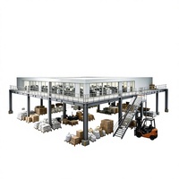 HONGXIN Étagère de mezzanine en acier robuste sans boulons, réglable, en acier laminé à froid, avec revêtement en poudre, protection contre la corrosion, personnalisable