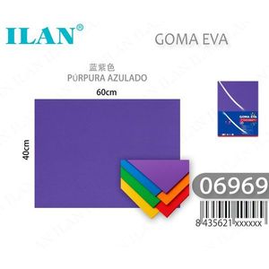 Foglio di schiuma EVA ILAN 60x40cm viola blu per lavori creativi - Product Image 1