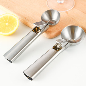 Cuillère à glace en acier inoxydable, ensemble de 2 pièces, facile à nettoyer, outil pour fruits et légumes, bouleuse à melon - Product Image 1