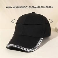 Gorra de Béisbol de PVC con Pedrería, Ajustable, de 6 Paneles, Impermeable, para Hombre y Mujer, Estilo Hip Hop, Visera Plana, Streetwear, Venta al Por Mayor