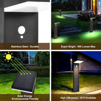Lampe solaire de jardin extérieure au design professionnel, nouvelle lampe solaire pour pelouse, éclairage LED pour cour et jardin