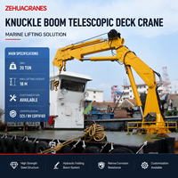 Grue de pont télescopique marine en promotion, grue de quai pour bateau avec télécommande sans fil 5 t 10 t 20 t